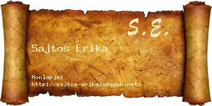 Sajtos Erika névjegykártya